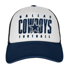 Dallas Cowboys Outerstuff Youth Essentials Trucker Adjustable Hat White | NFL