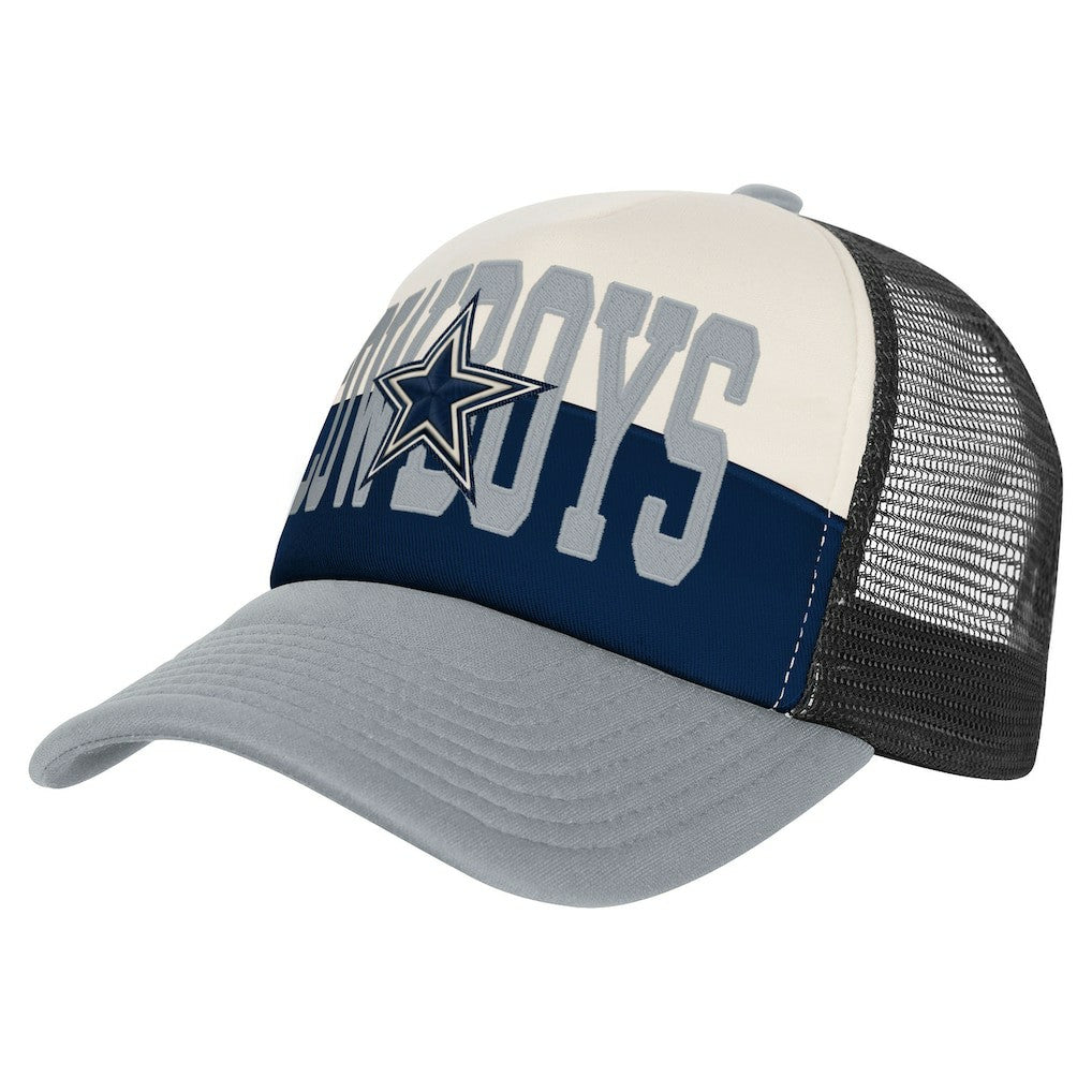 Dallas Cowboys Outerstuff Modern Fan Trucker Adjustable Hat White/Navy | NFL