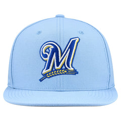 Milwaukee Brewers Mitchell & Ness Cooperstown Collection Basic Flip Snapback Hat - MLB