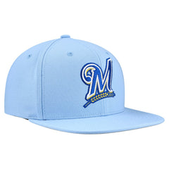 Milwaukee Brewers Mitchell & Ness Cooperstown Collection Basic Flip Snapback Hat - MLB