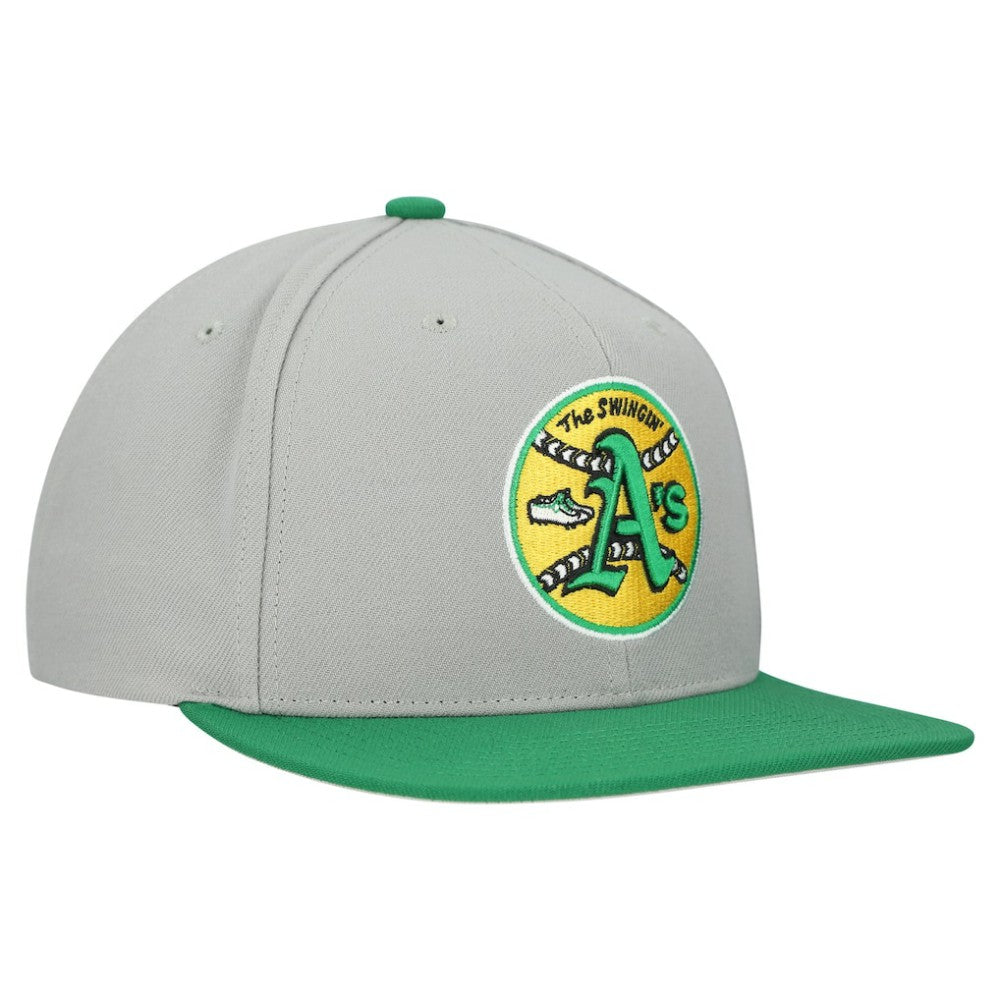 Athletics Mitchell & Ness Cooperstown Collection Basic Flip Snapback Hat - MLB