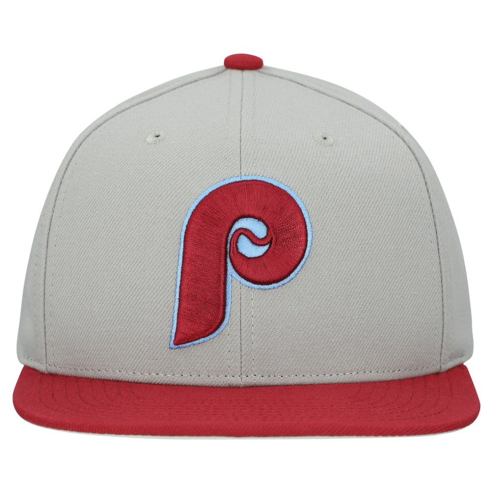 Philadelphia Phillies Mitchell & Ness Cooperstown Collection Basic Flip Snapback Hat - MLB