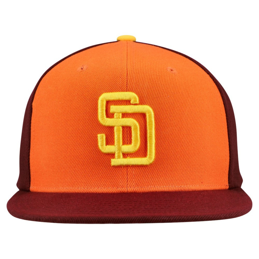 San Diego Padres Mitchell & Ness Cooperstown Collection Basic Flip Snapback Hat - MLB
