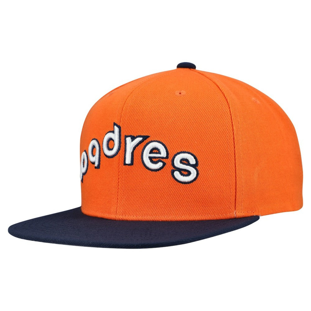 San Diego Padres Mitchell & Ness Cooperstown Collection Basic Flip Snapback Hat - MLB