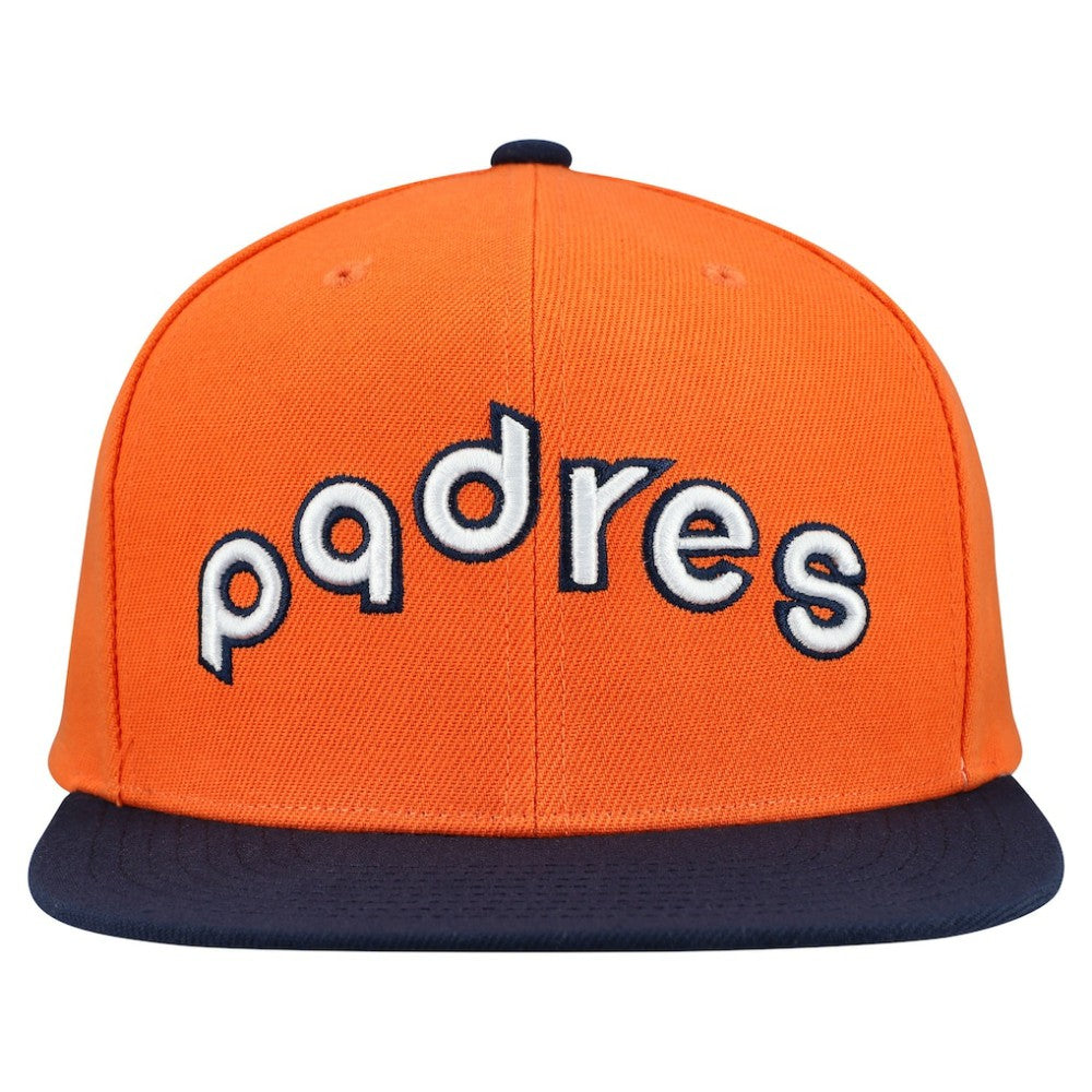 San Diego Padres Mitchell & Ness Cooperstown Collection Basic Flip Snapback Hat - MLB