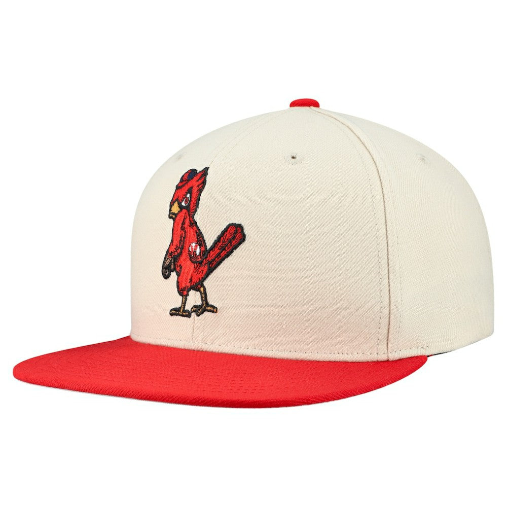 St. Louis Cardinals Mitchell & Ness Cooperstown Collection Basic Flip Snapback Hat - MLB