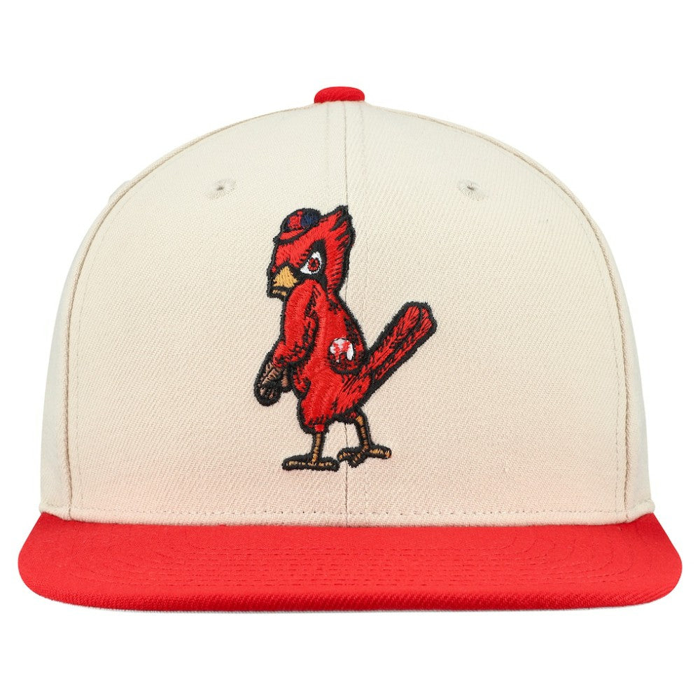 St. Louis Cardinals Mitchell & Ness Cooperstown Collection Basic Flip Snapback Hat - MLB
