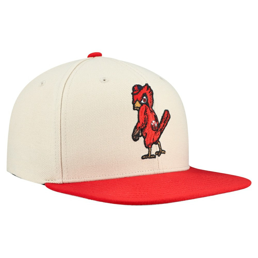 St. Louis Cardinals Mitchell & Ness Cooperstown Collection Basic Flip Snapback Hat - MLB