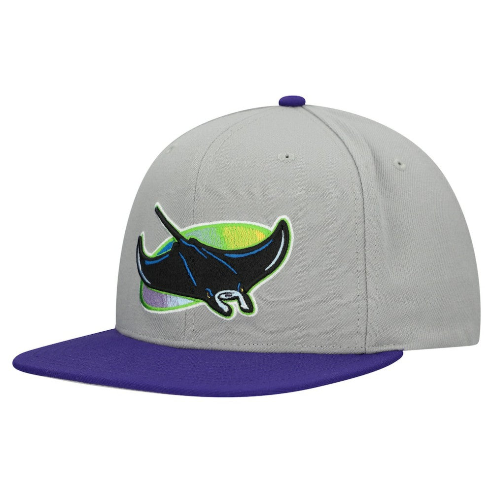 Tampa Bay Rays Mitchell & Ness Cooperstown Collection Basic Flip Snapback Hat - MLB