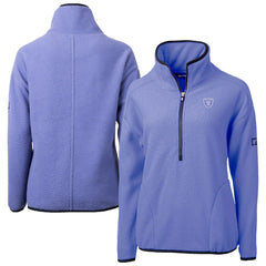 Las Vegas Raiders Cutter & Buck Women's Cascade Eco Fleece Half-Zip Jacket Lavender | NFL