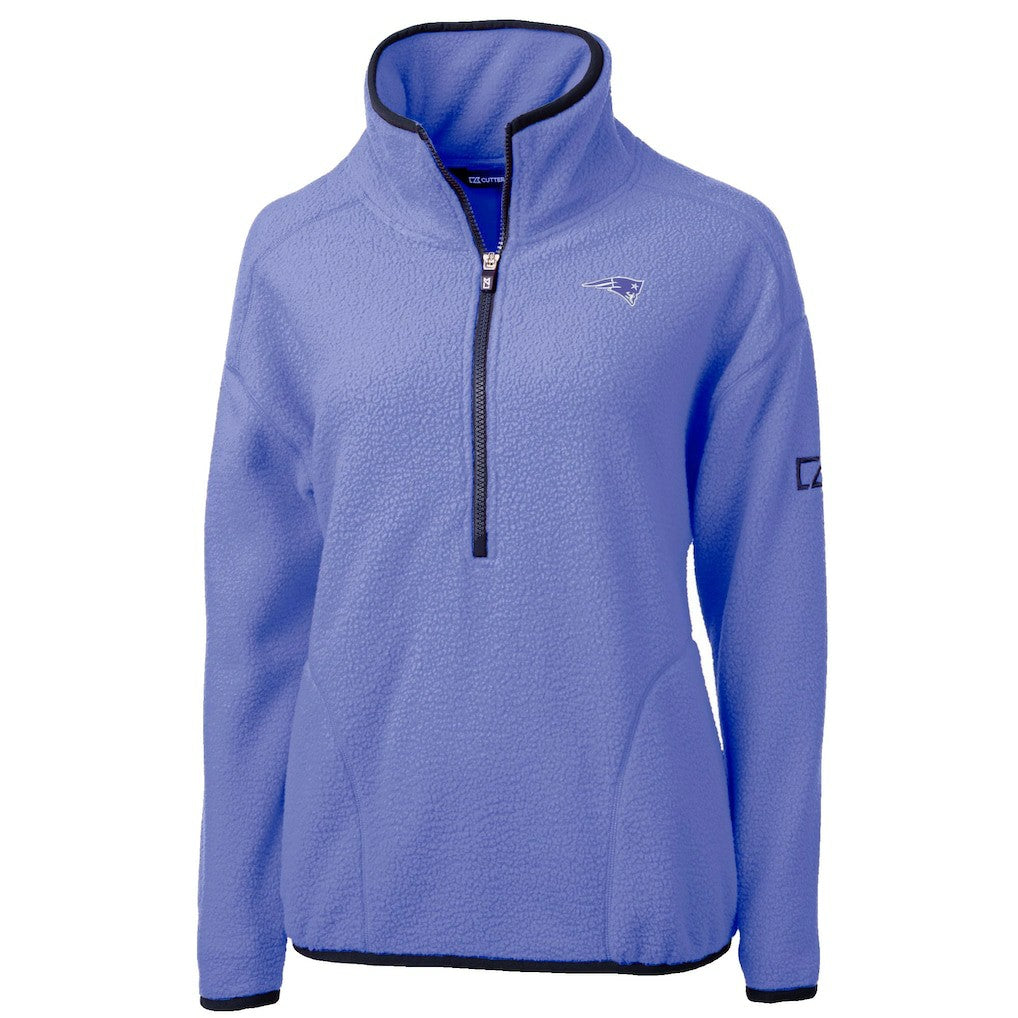 New England Patriots Cutter & Buck Women's Cascade Eco Fleece Half-Zip Jacket Lavender | NFL