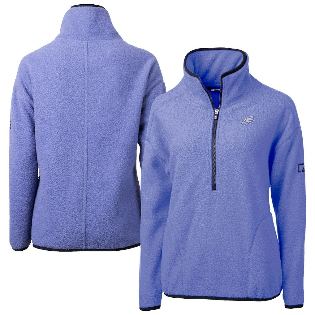 Philadelphia Eagles Cutter & Buck Women's Cascade Eco Fleece Half-Zip Jacket Lavender | NFL