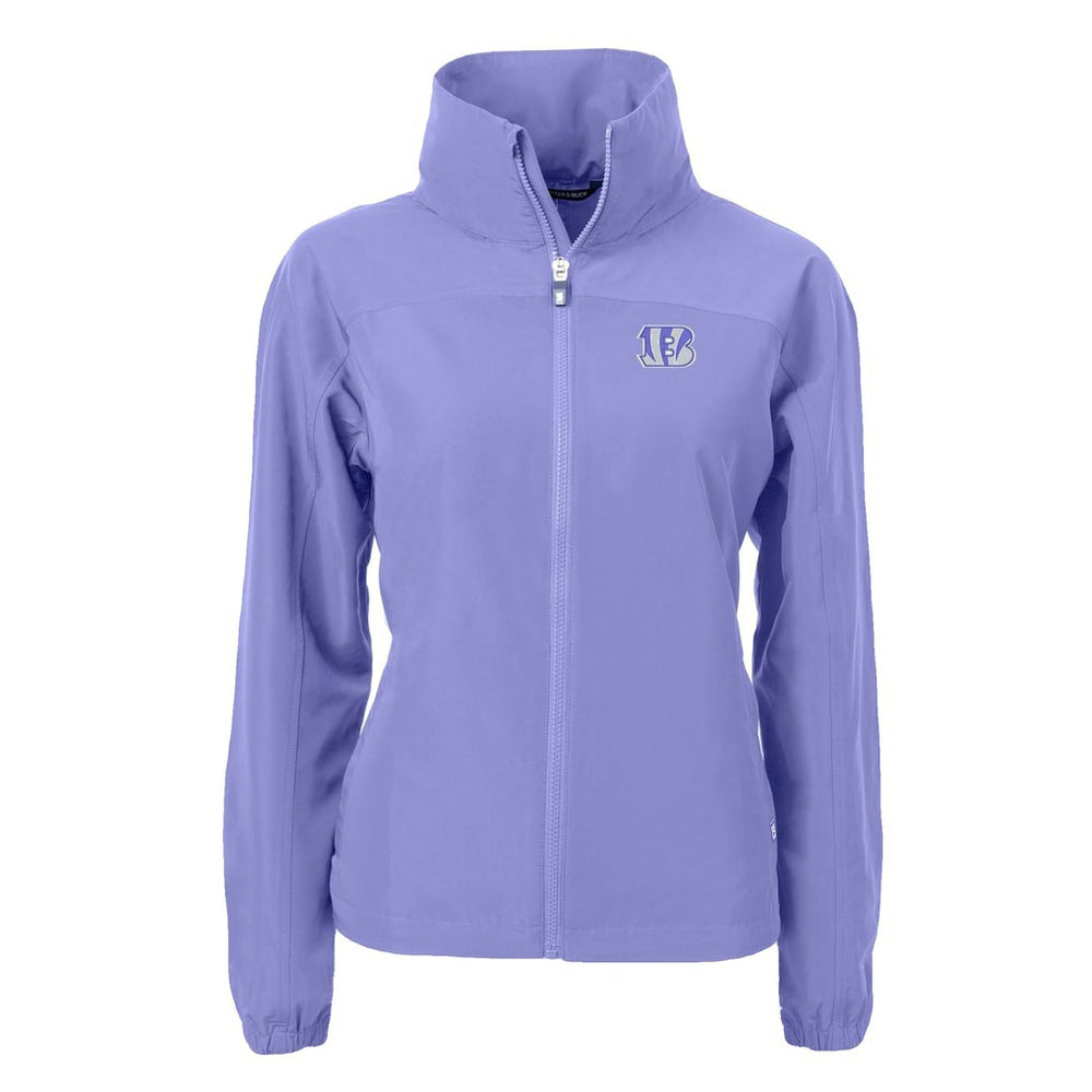 Cincinnati Bengals Cutter & Buck Women's Charter Eco Recycled Full-Zip Jacket Purple | NFL