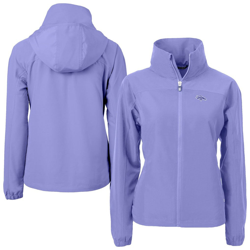 Denver Broncos Cutter & Buck Women's Charter Eco Recycled Full-Zip Jacket Purple | NFL