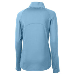 Las Vegas Raiders Cutter & Buck Women's Adapt Eco Knit Stretch Recycled Half-Zip Top Powder Blue | NFL