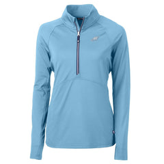 Philadelphia Eagles Cutter & Buck Women's Adapt Eco Knit Stretch Recycled Half-Zip Top Powder Blue | NFL