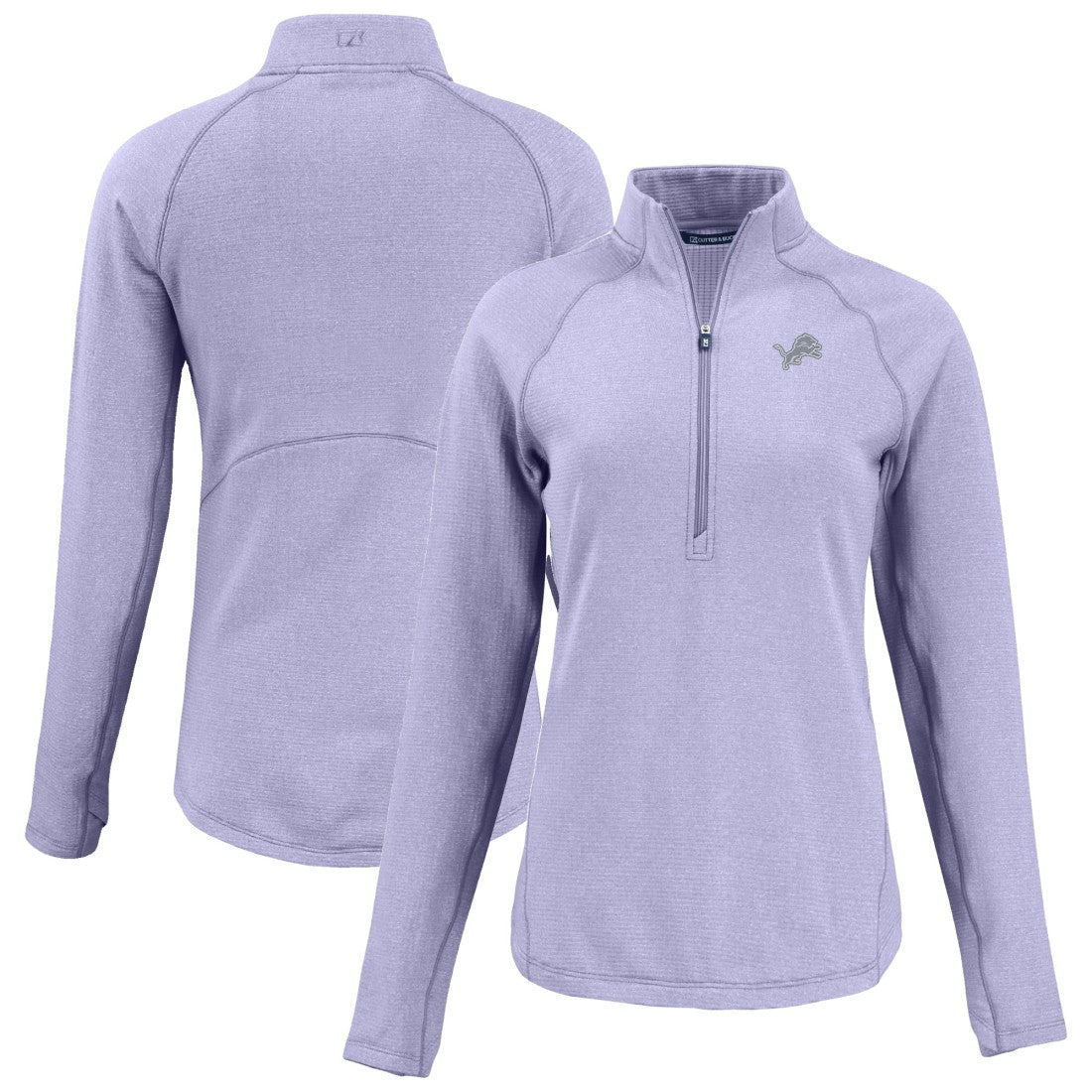 Detroit Lions Cutter & Buck Women's Peshastin Eco Fleece Recycled Half-Zip Top Purple | NFL