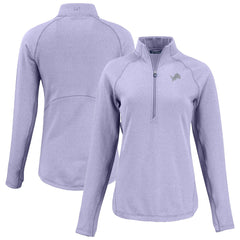 Detroit Lions Cutter & Buck Women's Peshastin Eco Fleece Recycled Half-Zip Top Purple | NFL
