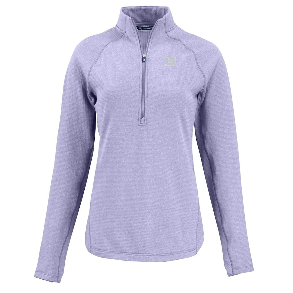 New York Giants Cutter & Buck Women's Peshastin Eco Fleece Recycled Half-Zip Top Purple | NFL