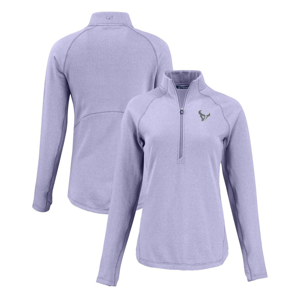 Houston Texans Cutter & Buck Women's Peshastin Eco Fleece Recycled Half-Zip Top Purple | NFL