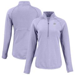 Green Bay Packers Cutter & Buck Women's Peshastin Eco Fleece Recycled Half-Zip Top Purple | NFL