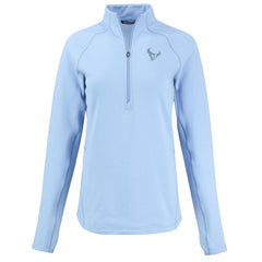 Houston Texans Cutter & Buck Women's Peshastin Eco Fleece Recycled Half-Zip Top Powder Blue | NFL