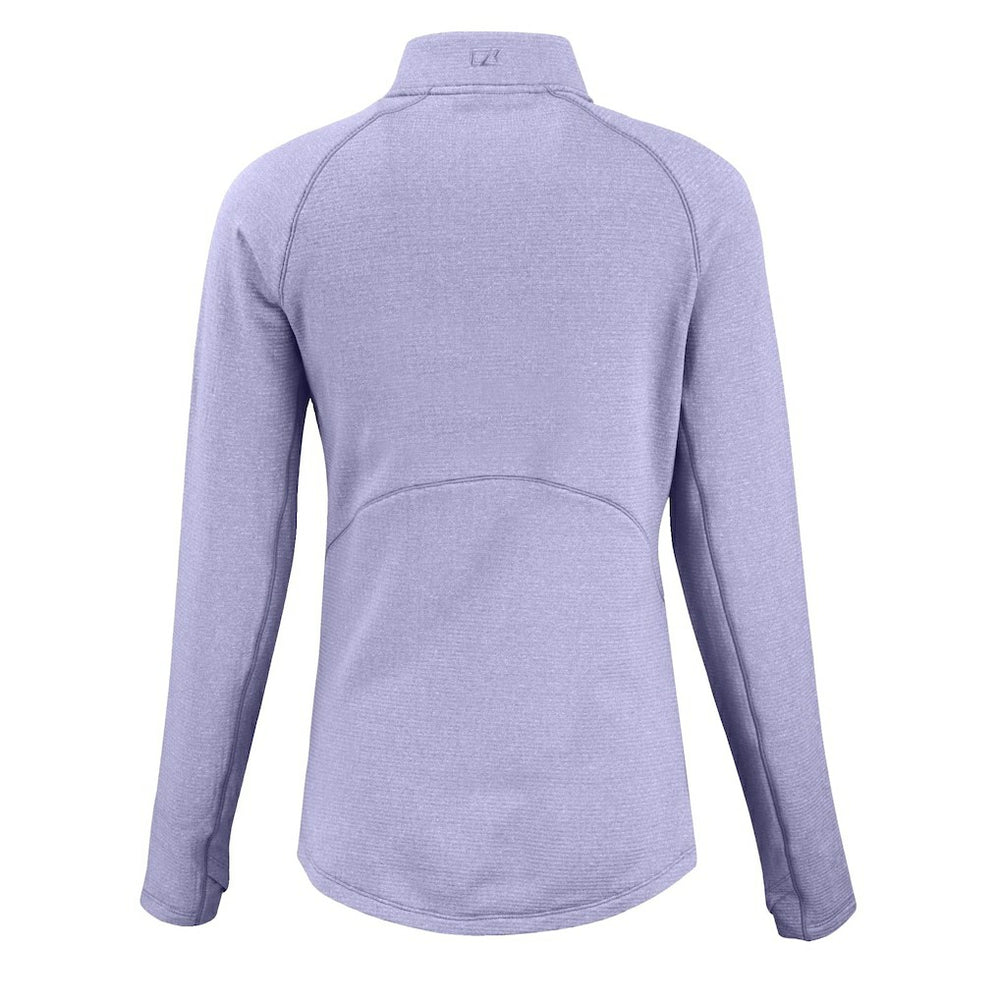 New England Patriots Cutter & Buck Women's Peshastin Eco Fleece Recycled Half-Zip Top Purple | NFL