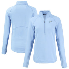 Philadelphia Eagles Cutter & Buck Women's Peshastin Eco Fleece Recycled Half-Zip Top Powder Blue | NFL