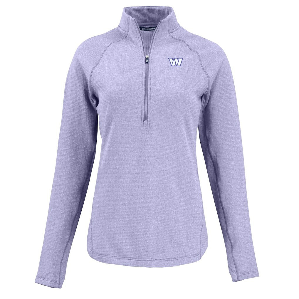 Washington Commanders Cutter & Buck Women's Peshastin Eco Fleece Recycled Half-Zip Top Purple | NFL