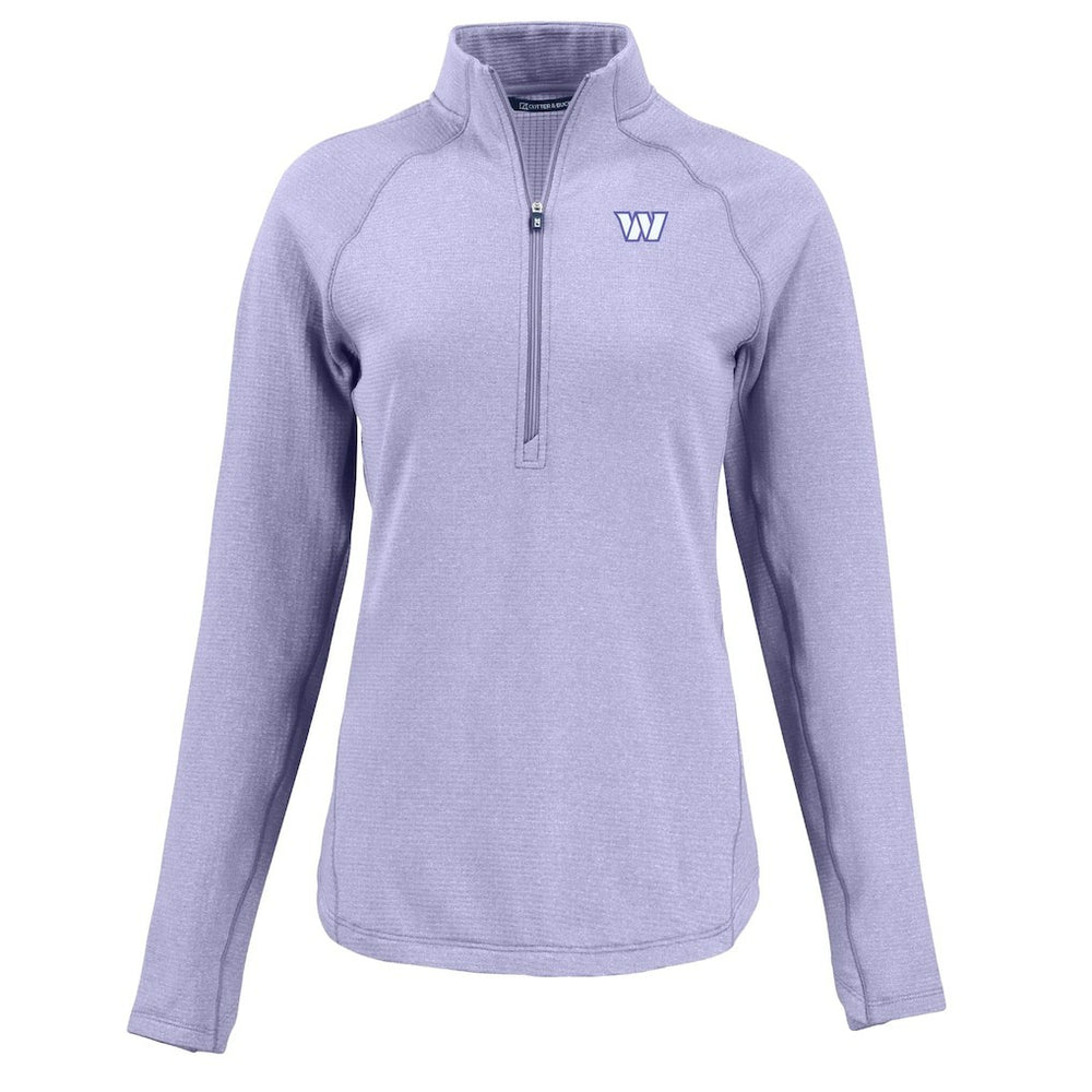 Washington Commanders Cutter & Buck Women's Peshastin Eco Fleece Recycled Half-Zip Top Purple | NFL
