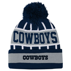 Dallas Cowboys Outerstuff Youth Go Fast Cuffed Knit Hat with Pom Navy | NFL