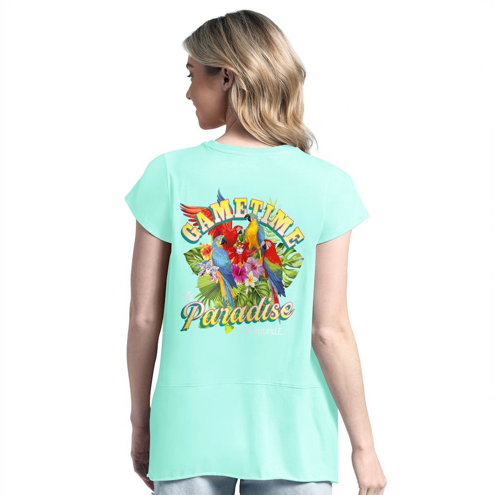 Green Bay Packers Margaritaville Women's Gametime Is Paradise T-Shirt Mint | NFL