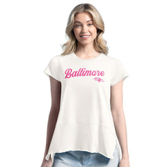 Baltimore Ravens Margaritaville Women's Gametime Is Paradise T-Shirt Cream | NFL