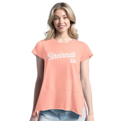 Cincinnati Bengals Margaritaville Women's Gametime Is Paradise T-Shirt Light Orange | NFL