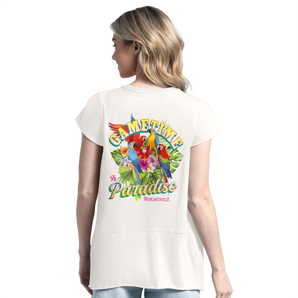Philadelphia Eagles Margaritaville Women's Gametime Is Paradise T-Shirt Green | NFL