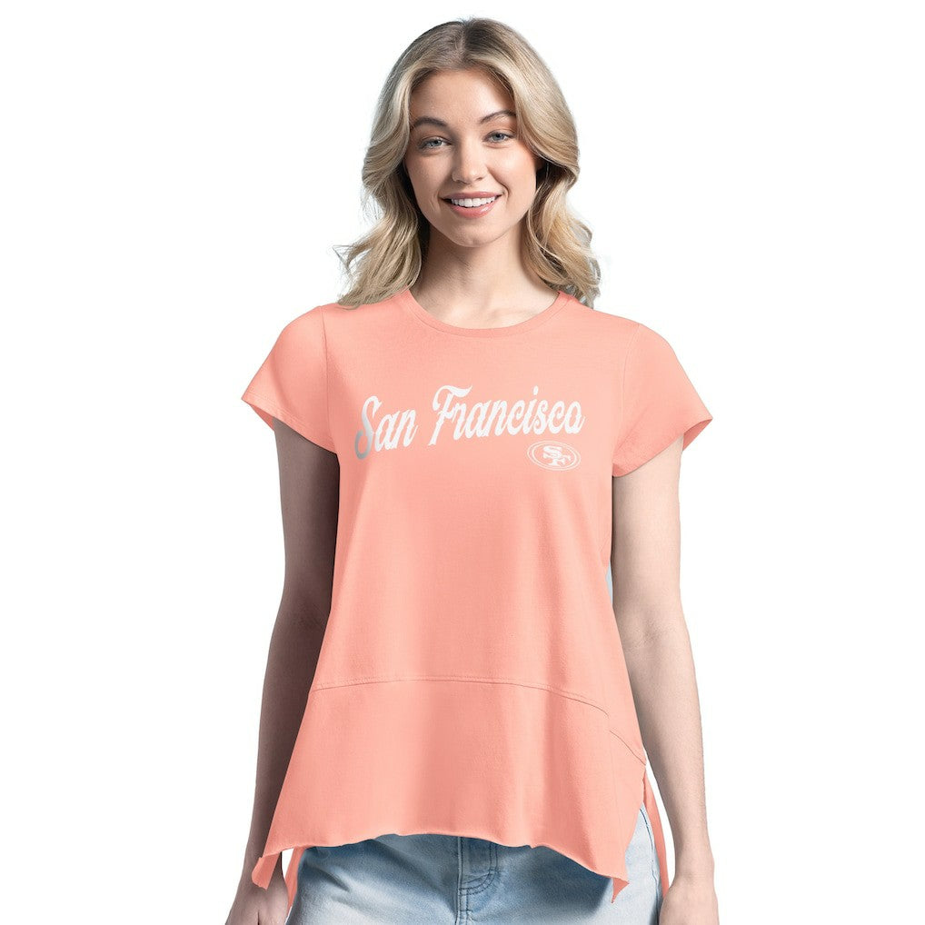 San Francisco 49ers Margaritaville Women's Gametime Is Paradise T-Shirt Pink | NFL