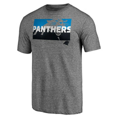 Carolina Panthers Square Off Tri-Blend T-Shirt Heather Gray | NFL