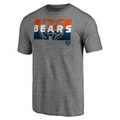 Chicago Bears Square Off Tri-Blend T-Shirt Heather Gray | NFL