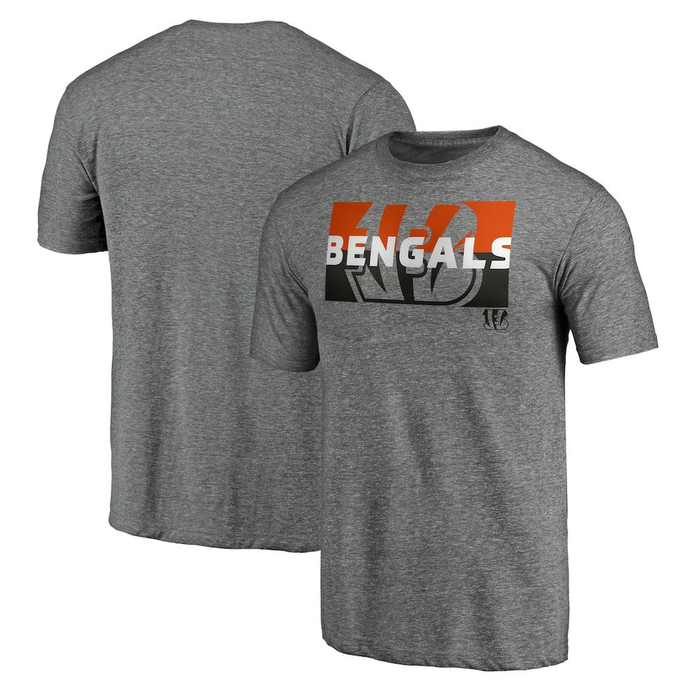 Cincinnati Bengals Square Off Tri-Blend T-Shirt Heather Gray | NFL