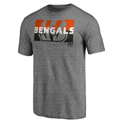 Cincinnati Bengals Square Off Tri-Blend T-Shirt Heather Gray | NFL