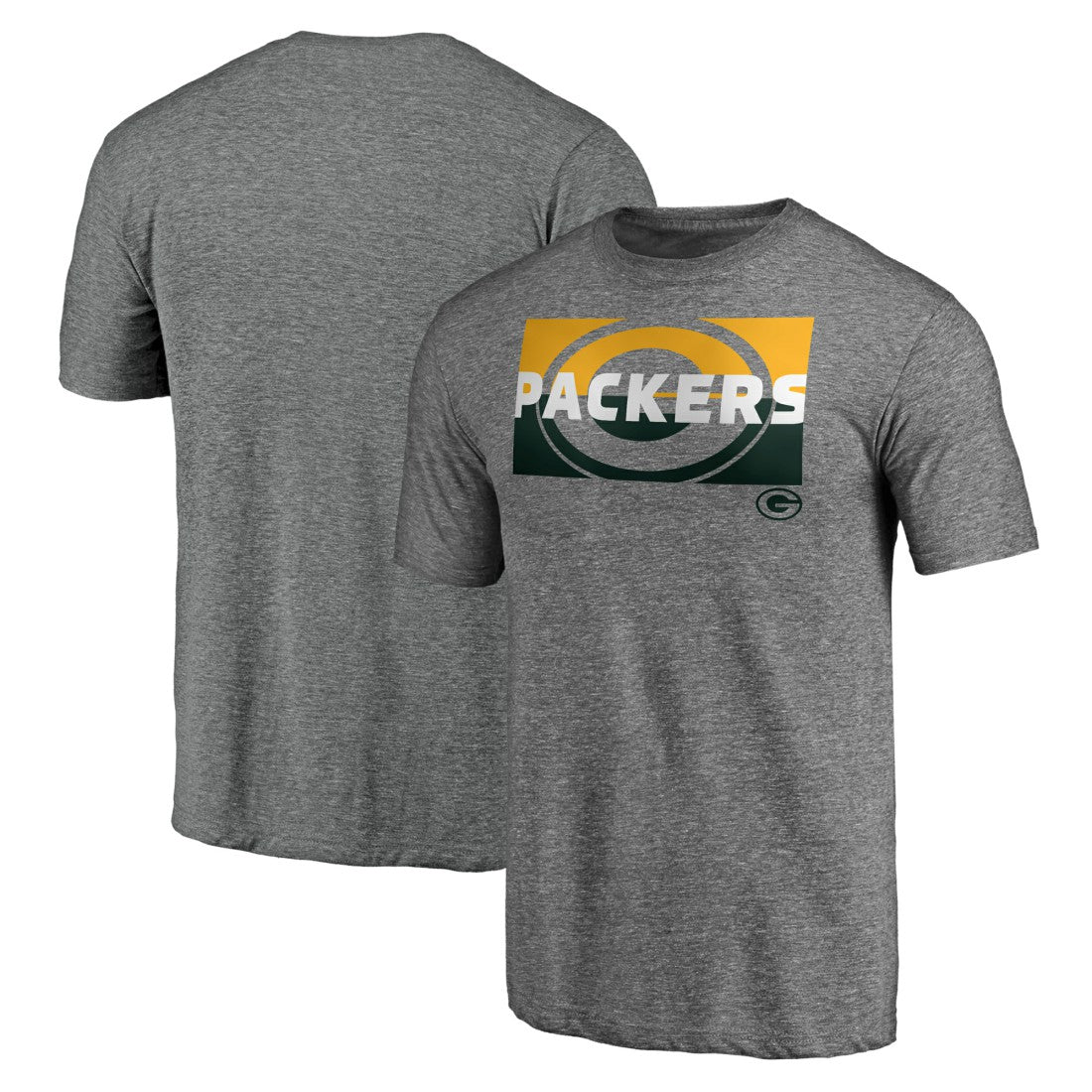 Green Bay Packers Square Off Tri-Blend T-Shirt Heather Gray | NFL