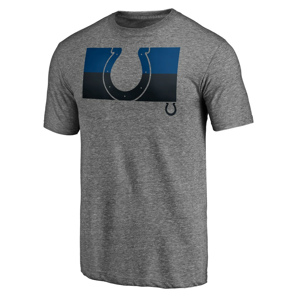 Indianapolis Colts Square Off Tri-Blend T-Shirt Heather Gray | NFL