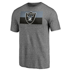 Las Vegas Raiders Square Off Tri-Blend T-Shirt Heather Gray | NFL