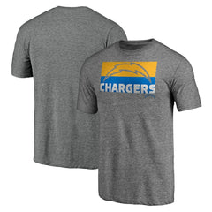 Los Angeles Chargers Square Off Tri-Blend T-Shirt Heather Gray | NFL