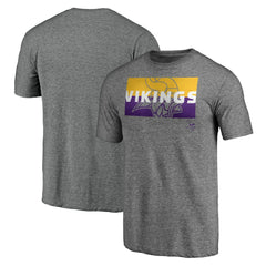 Minnesota Vikings Square Off Tri-Blend T-Shirt Heather Gray | NFL