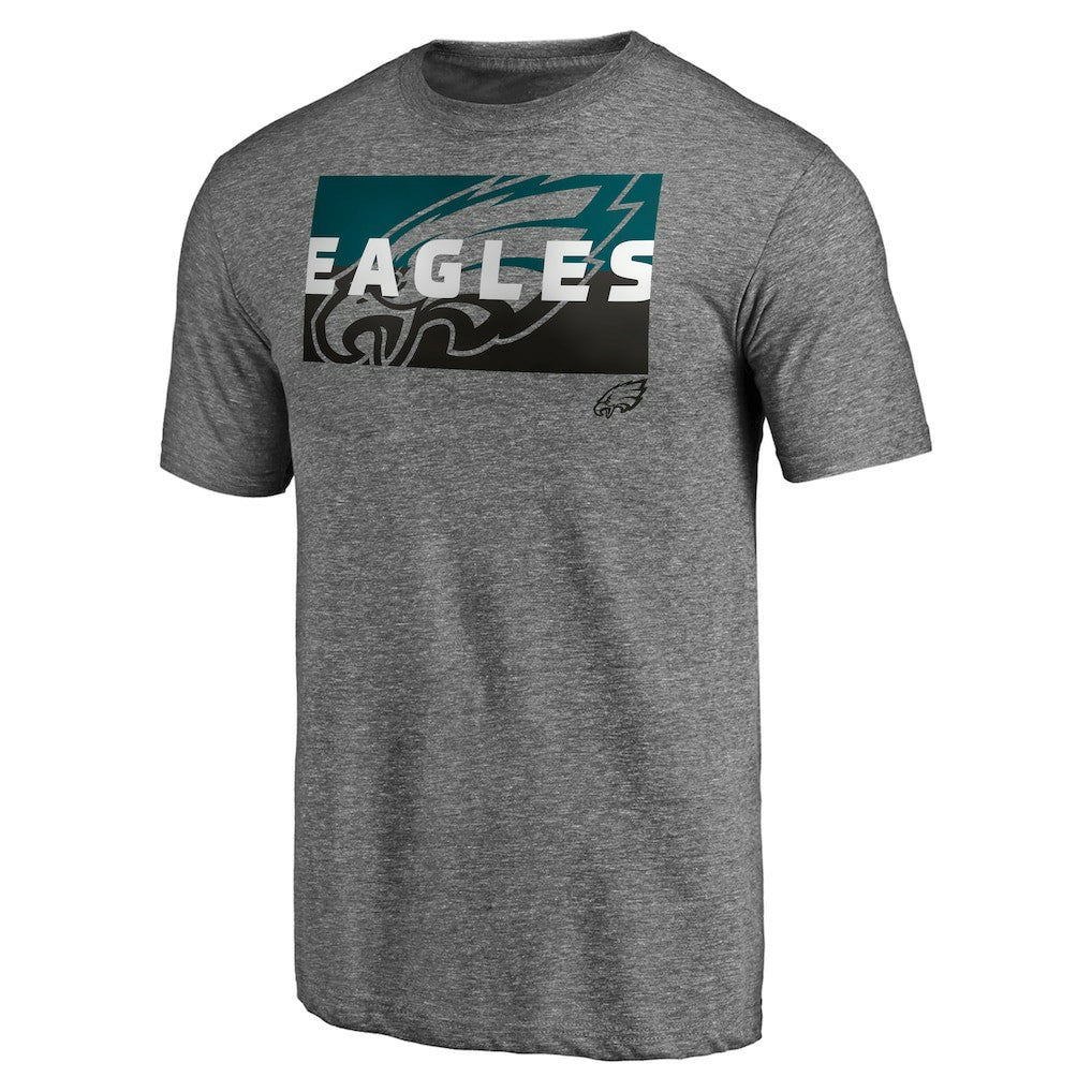 Philadelphia Eagles Square Off Tri-Blend T-Shirt Heather Gray | NFL