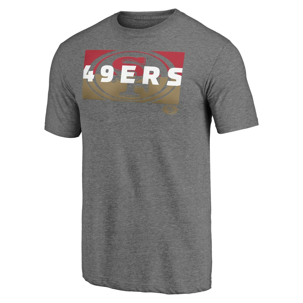 San Francisco 49ers Square Off Tri-Blend T-Shirt Heather Gray | NFL