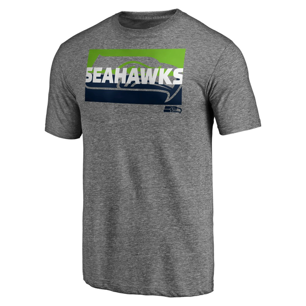 Seattle Seahawks Square Off Tri-Blend T-Shirt Heather Gray | NFL