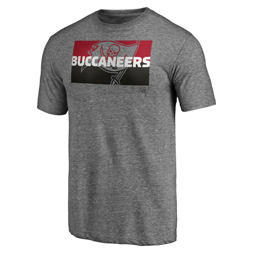 Tampa Bay Buccaneers Square Off Tri-Blend T-Shirt Heather Gray | NFL