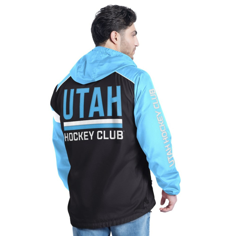 Utah Hockey Club G-III Sports by Carl Banks Lateral Half-Zip Hoodie Jacket - Light Blue/Black - NHL